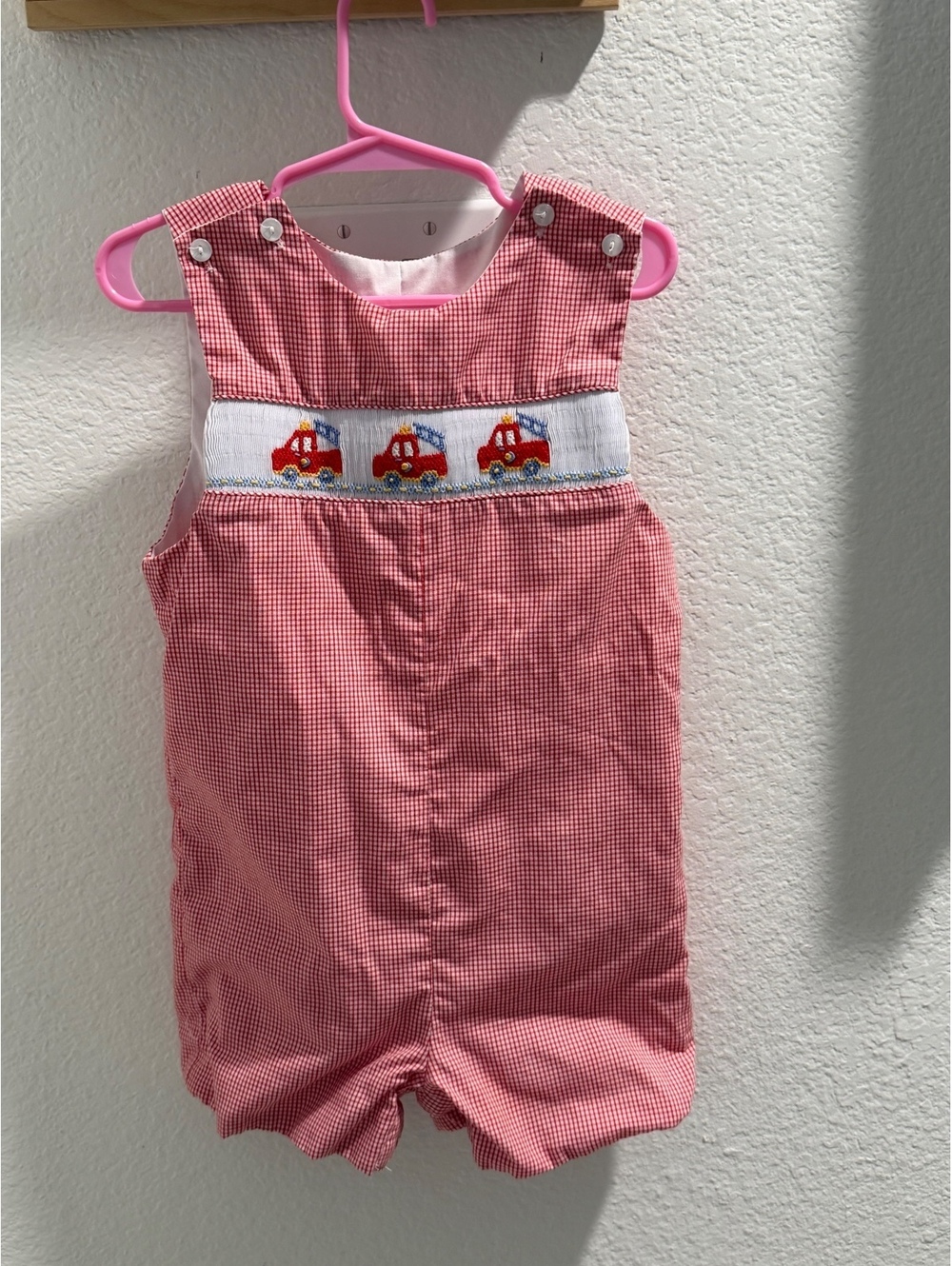 Edgehill collection firetruck smock size 3t